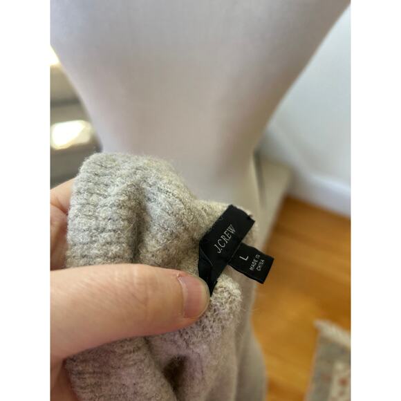 J.Crew Grey Wool Blend Knit Chunky Double Breasted Blazer Cardigan - Picture 3 of 8